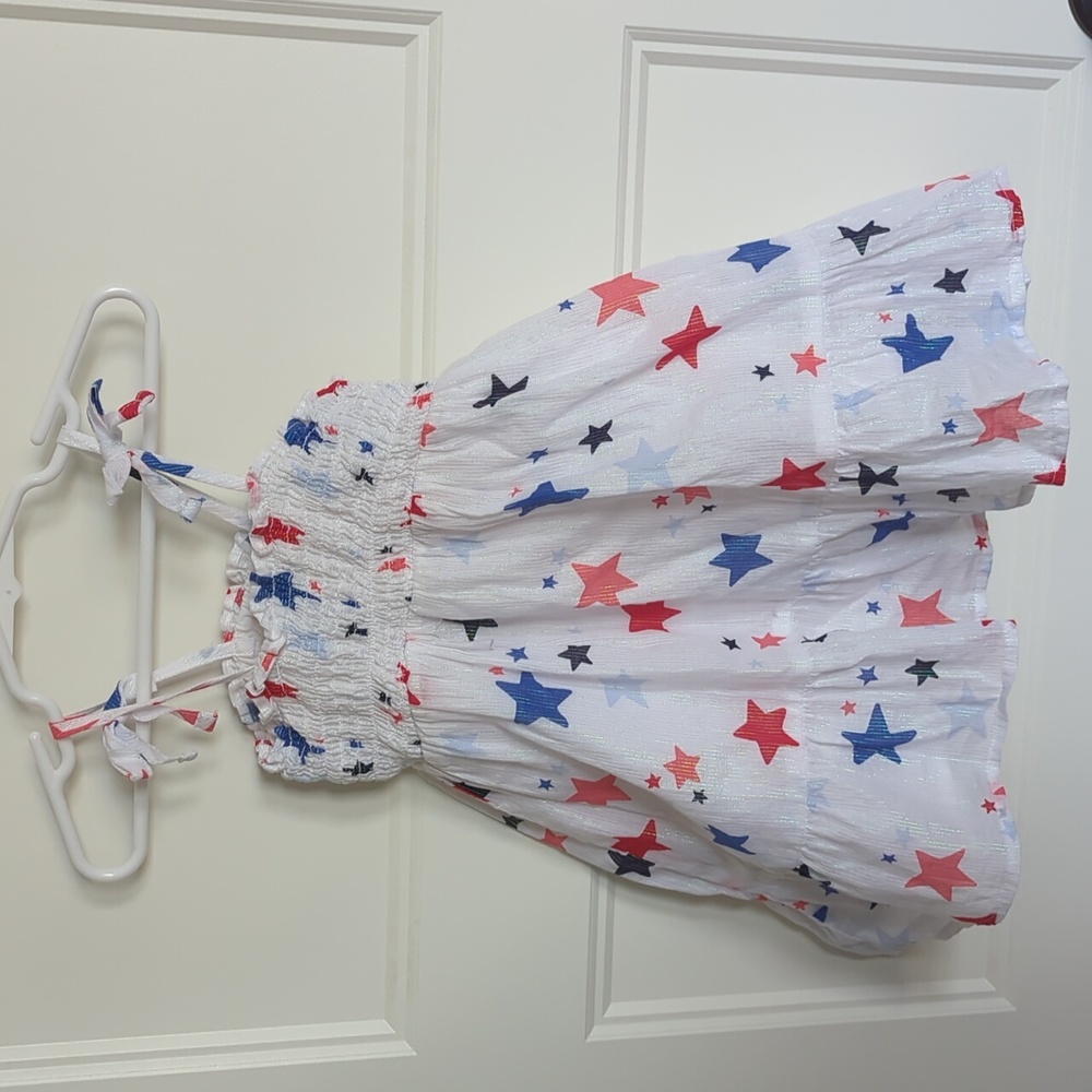 Cat & Jack girls red, white, and blue star dress